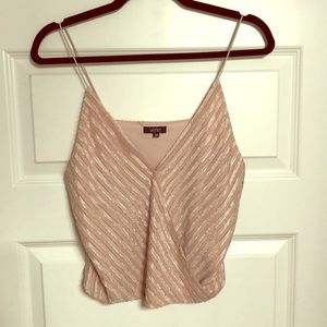 Francesca’s Dressy Crop Top (Size Medium)